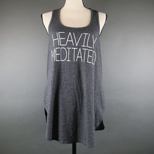 Peaceful Warrior Grey Workout Top Size L